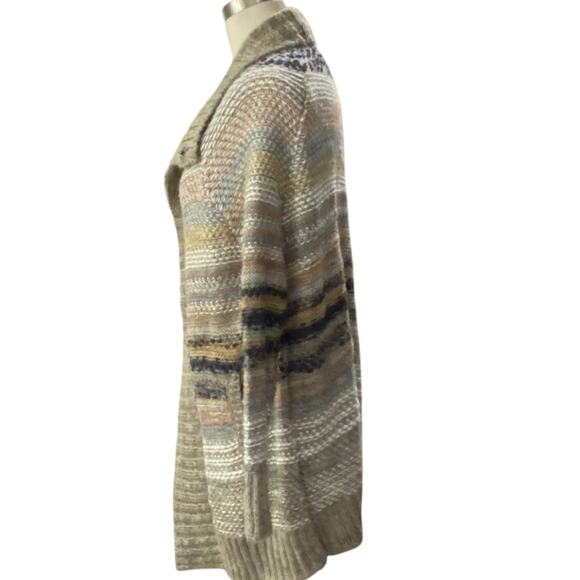 ELLEN REYES Cozy Multicolor Knit Cardigan Sweater Size medium - Picture 2 of 8